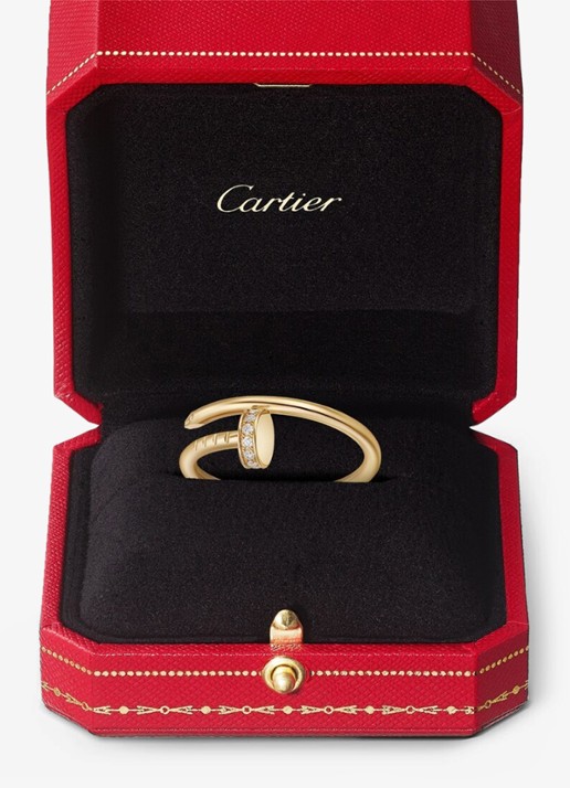 Cartier Juste un Clou ring van 18 karaat geelgoud met 0,08 ct diamant CRB42449 - detail 6 geelgoud