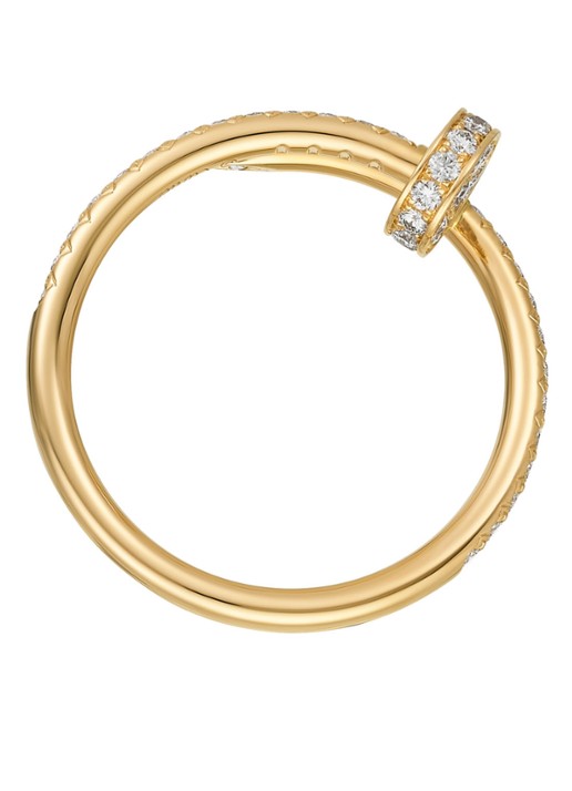 Cartier Juste un Clou ring van 18 karaat geelgoud met 53 diamanten CRB4231500 - detail geelgoud