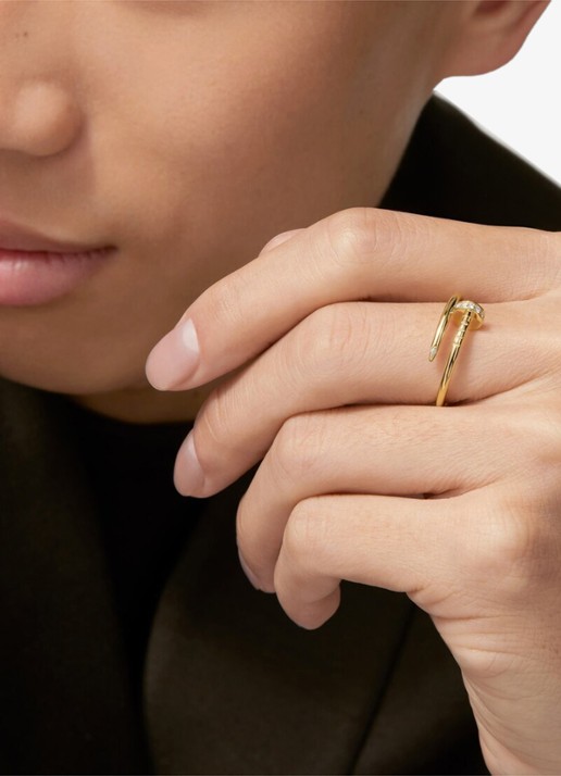 Cartier Juste un Clou ring van 18 karaat geelgoud met diamanten CRB42449 - voorkant 2 geelgoud