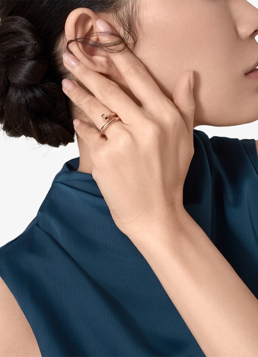 Cartier Juste un Clou ring van 18 karaat roségoud CRB40925 - achterkant roségoud