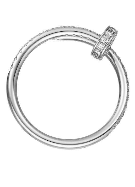 Cartier Juste un Clou ring van 18 karaat witgoud en 53 diamanten CRB4231600 - detail 4 witgoud