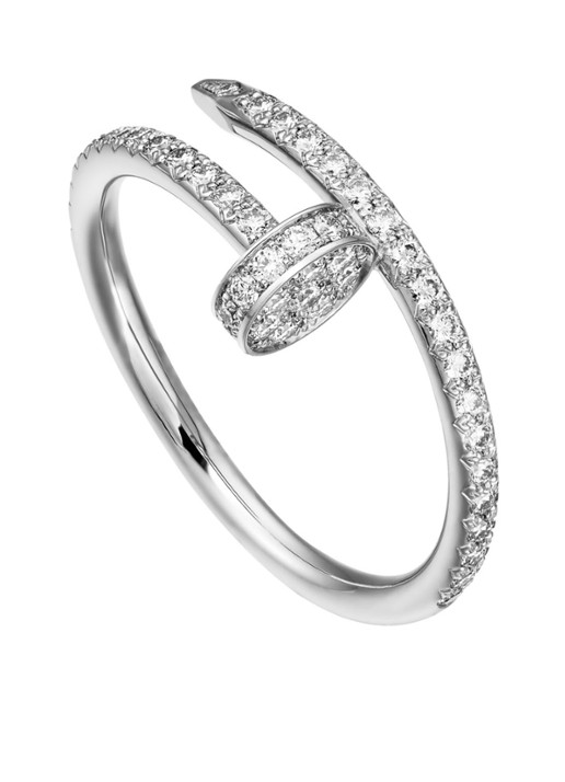 Cartier Juste un Clou ring van 18 karaat witgoud en 53 diamanten CRB4231600