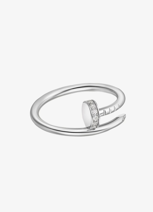 Cartier Juste un Clou ring van 18 karaat witgoud met diamanten CRB42450 - detail 2 witgoud