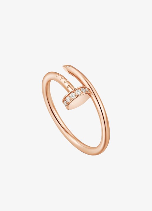 Cartier Juste un Clou small ring van 18 karaat roségoud en diamanten CRB42448