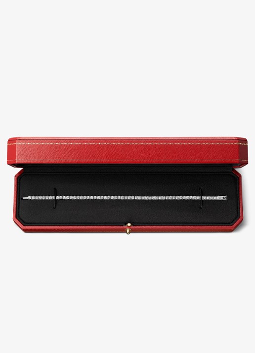 Cartier Lignes Essentielles armband van 18 karaat witgoud met 3.34 ct diamant CRN67079 - detail 5 witgoud