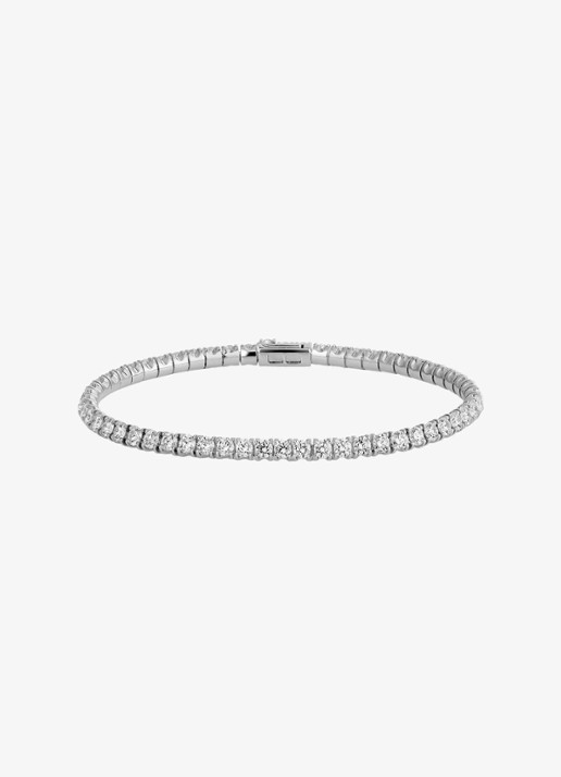 Cartier Lignes Essentielles armband van 18 karaat witgoud met 3.34 ct diamant CRN67079 - voorkant 7 witgoud