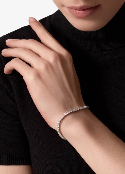 Cartier Lignes Essentielles armband van 18 karaat witgoud met 3.34 ct diamant CRN67079 - voorkant 8 witgoud