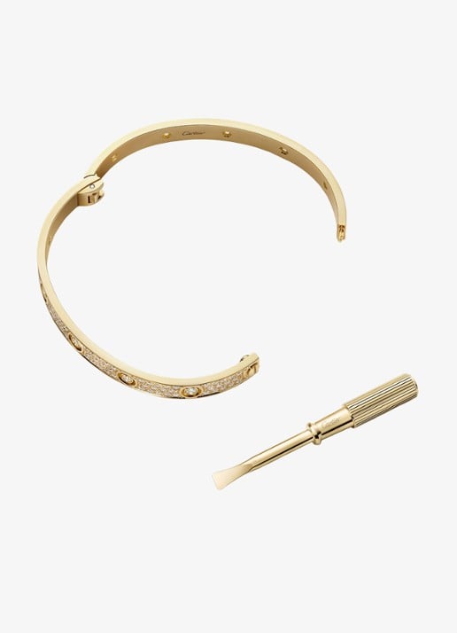 Cartier LOVE armband, klassiek model van 18 karaat geelgoud met 4.04 ct diamant CRN6727317 - detail 5 geelgoud