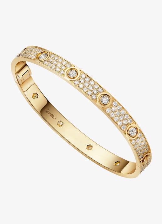 Cartier LOVE armband, klassiek model van 18 karaat geelgoud met 4.04 ct diamant CRN6727317 - detail 6 geelgoud