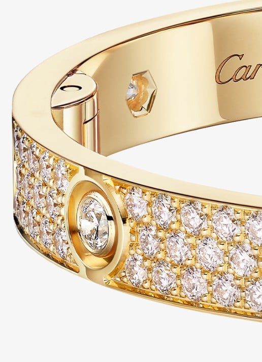 Cartier LOVE armband, klassiek model van 18 karaat geelgoud met 4.04 ct diamant CRN6727317 - detail 7 geelgoud
