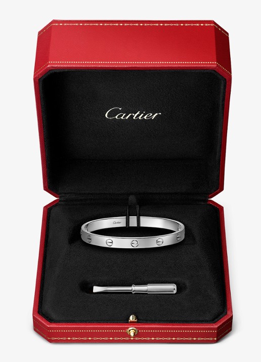 Cartier LOVE armband, klassiek model van 18 karaat witgoud CRB60676 - detail 5 witgoud