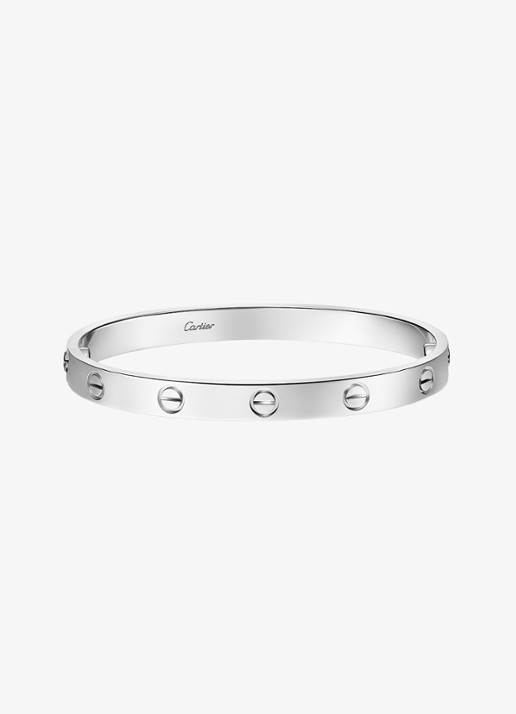 Cartier LOVE armband, klassiek model van 18 karaat witgoud CRB60676 - voorkant 7 witgoud