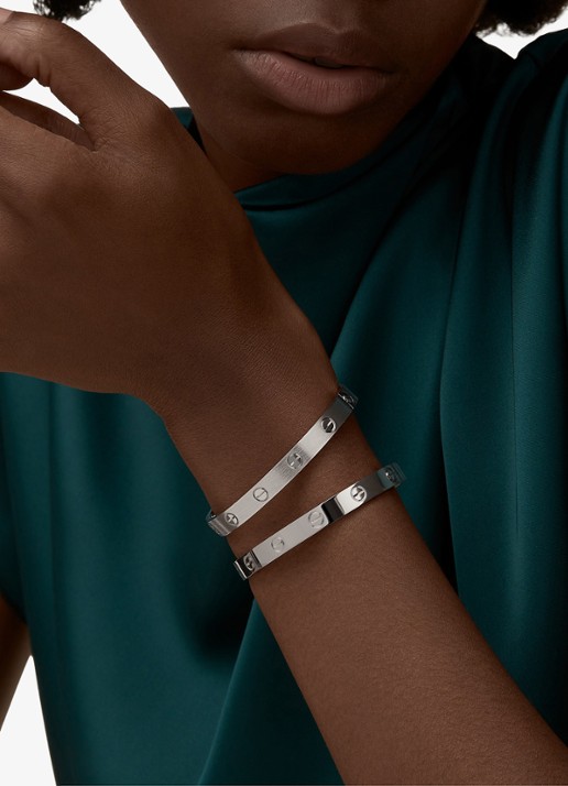 Cartier LOVE armband, klassiek model van 18 karaat witgoud CRB60676 - voorkant 8 witgoud