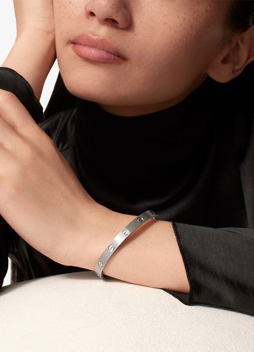 Cartier LOVE armband, klassiek model van 18 karaat witgoud CRB6077117 - achterkant 3 witgoud