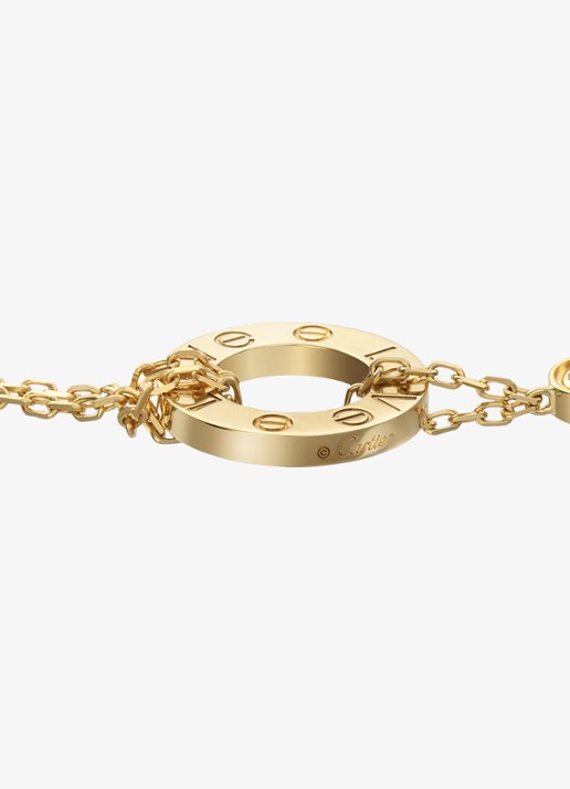 Cartier LOVE armband, van 18 karaat geelgoud met 0.03 ct diamant CRB6038300 - detail 4 geelgoud