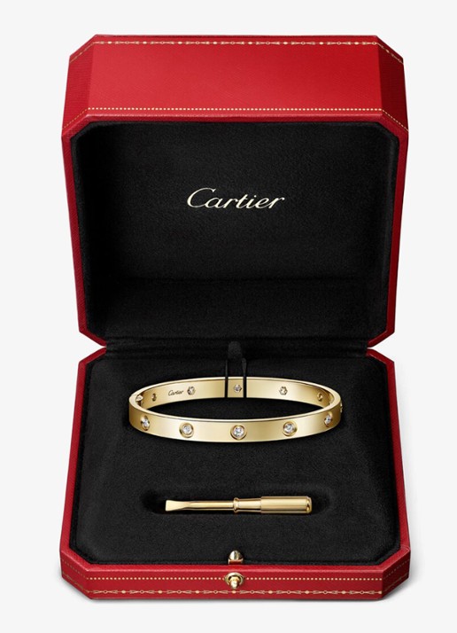Cartier LOVE armband van 18 karaat geelgoud met 10 diamanten CRB6082415 - detail 5 geelgoud