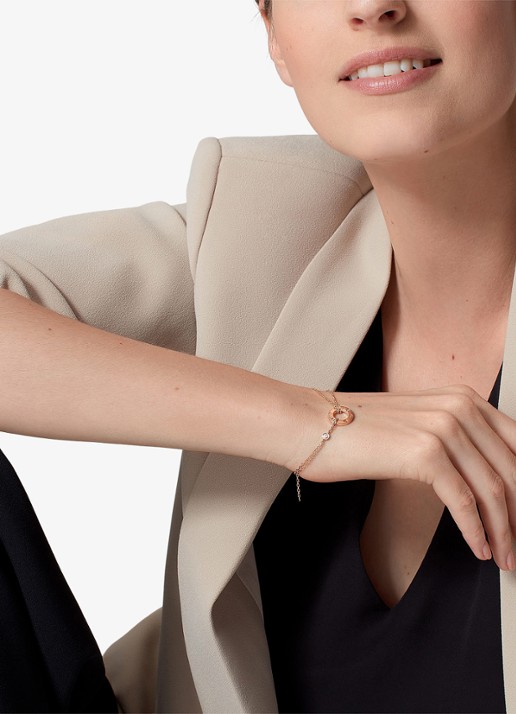 Cartier LOVE armband van 18 karaat roségoud met 0.03 ct diamant CRB6063600 - voorkant 8 roségoud