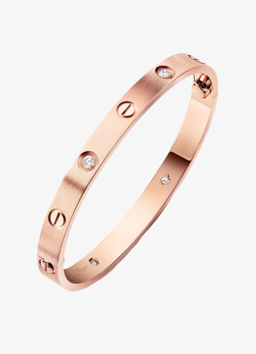 Cartier LOVE armband van 18 karaat roségoud met 4 diamanten CRB60800 - detail 3 roségoud