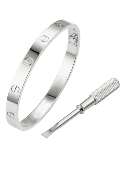 Cartier LOVE armband van 18 karaat witgoud CRB6067600 - voorkant 3 witgoud