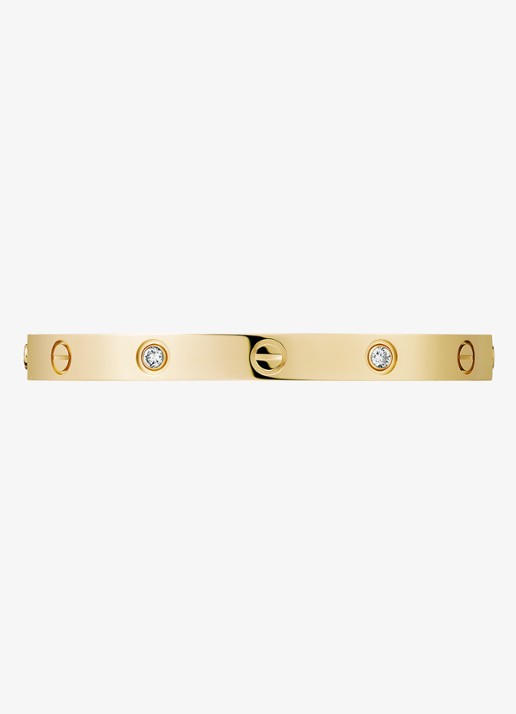 Cartier LOVE bangle, klassiek model van 18 karaat geelgoud met 0.42 ct diamant CRB6070017 - achterkant 5 geelgoud