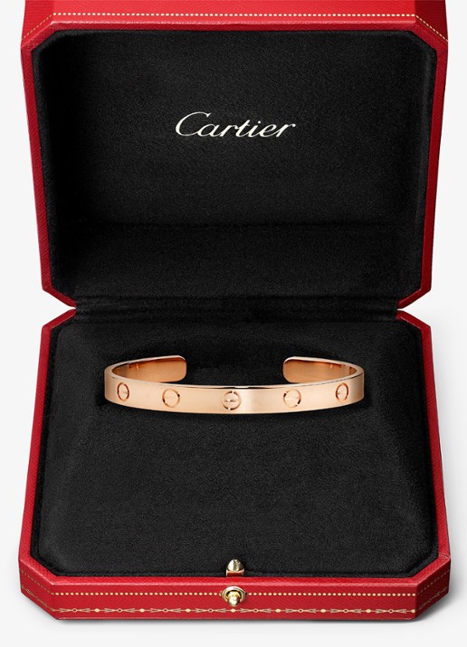 Cartier LOVE bangle, open, klassiek model van 18 karaat roségoud CRB6032617 - detail 4 roségoud