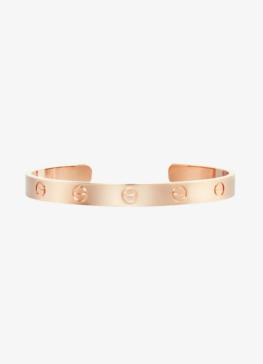 Cartier LOVE bangle, open, klassiek model van 18 karaat roségoud CRB6032617 - voorkant 7 roségoud