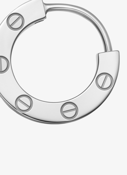 Cartier LOVE enkele oorring van 18 karaat witgoud met 0.05 ct diamant CRB8301424 - detail 3 witgoud