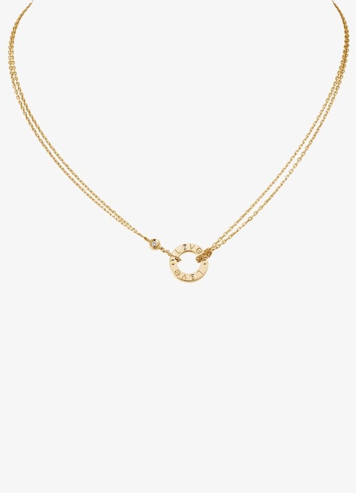 Cartier LOVE ketting van 18 karaat geelgoud met 0.03 ct diamant CRB7219500 - voorkant 7 geelgoud