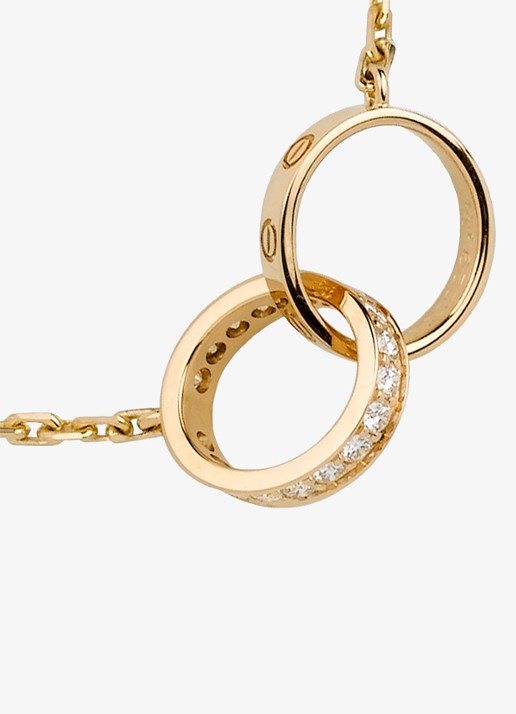 Cartier LOVE ketting van 18 karaat geelgoud met 0.22 ct diamant CRB7013800 - detail 3 geelgoud