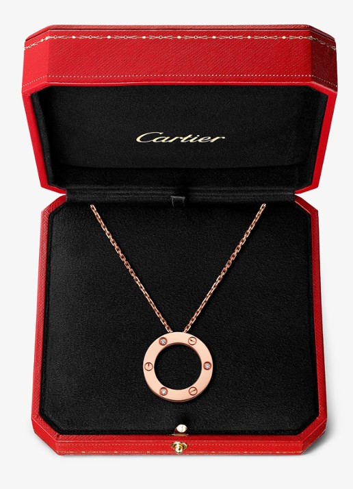Cartier LOVE ketting van 18 karaat roségoud met 0.07 ct diamant CRB7014700 - detail 5 roségoud