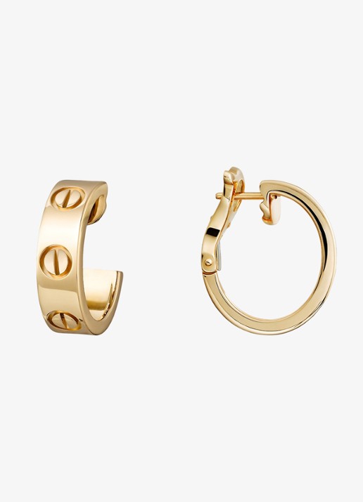 Cartier LOVE oorringen van 18 karaat geelgoud CRB80225 - achterkant geelgoud