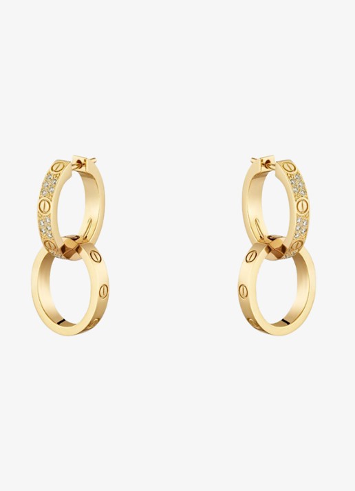 Cartier LOVE oorringen van 18 karaat geelgoud met 15 diamanten CRN8515241