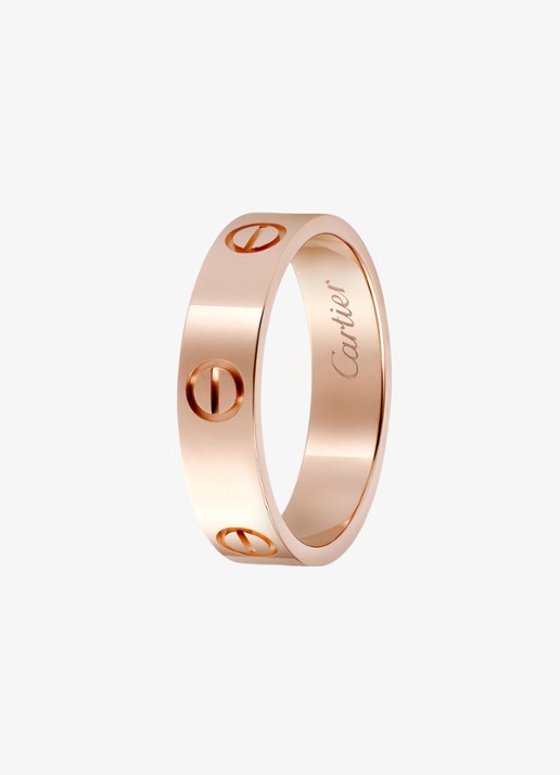 Cartier LOVE ring, klassiek model van 18 karaat roségoud CRB40848 - detail roségoud