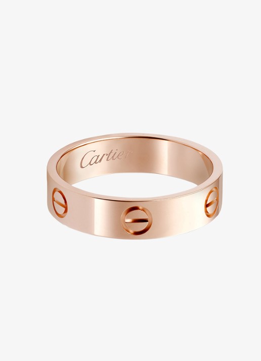 Cartier LOVE ring, klassiek model van 18 karaat roségoud CRB40848