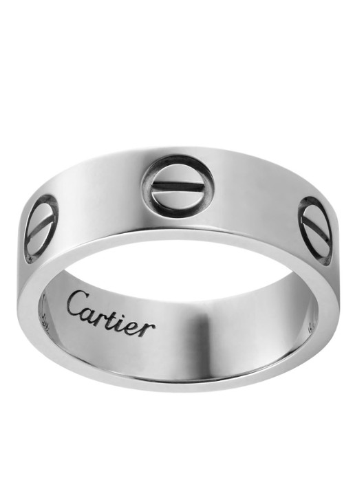 Cartier LOVE ring, klassiek model van 18 karaat witgoud CRB40847 - voorkant 5 witgoud
