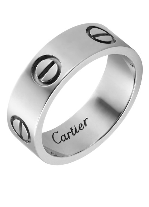 Cartier LOVE ring, klassiek model van 18 karaat witgoud CRB40847 - voorkant 6 witgoud