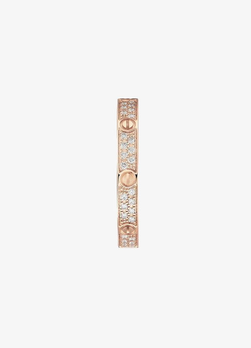 Cartier LOVE ring, mini model van 18 karaat roségoud met 0.19 ct diamant CRB4218100 - detail 2 roségoud