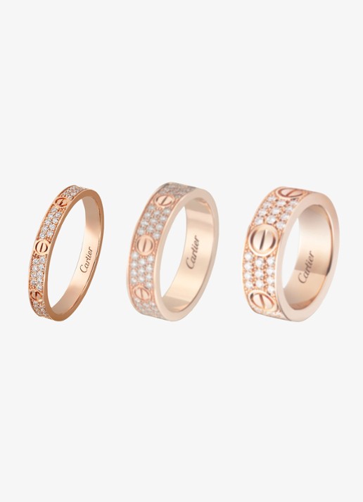 Cartier LOVE ring, mini model van 18 karaat roségoud met 0.19 ct diamant CRB4218100 - detail 3 roségoud