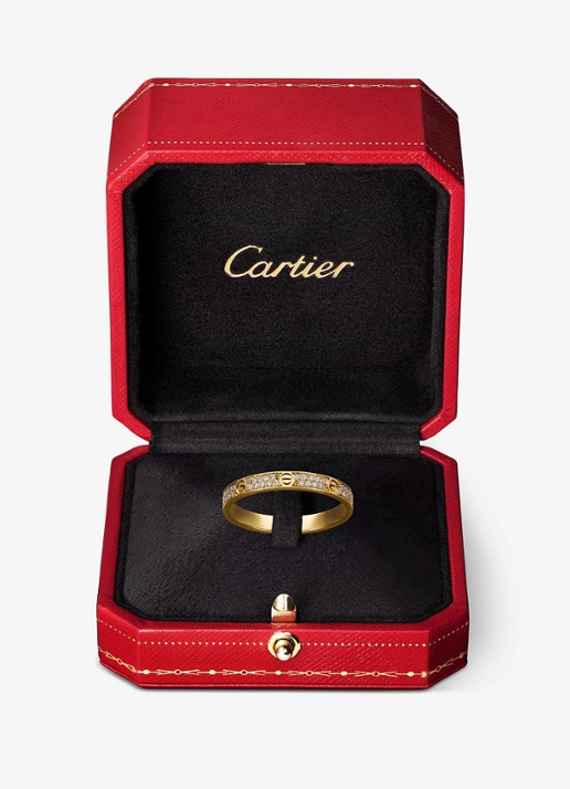 Cartier LOVE ring, mini model van 18 karaat roségoud met 0.19 ct diamant CRB4218100 - detail 5 roségoud