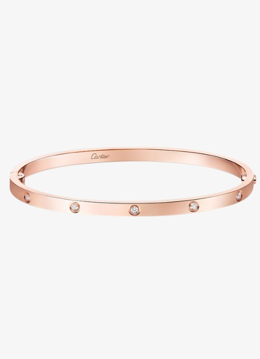 Cartier LOVE Small armband van 18 karaat roségoud met 10 diamanten CRB6079615