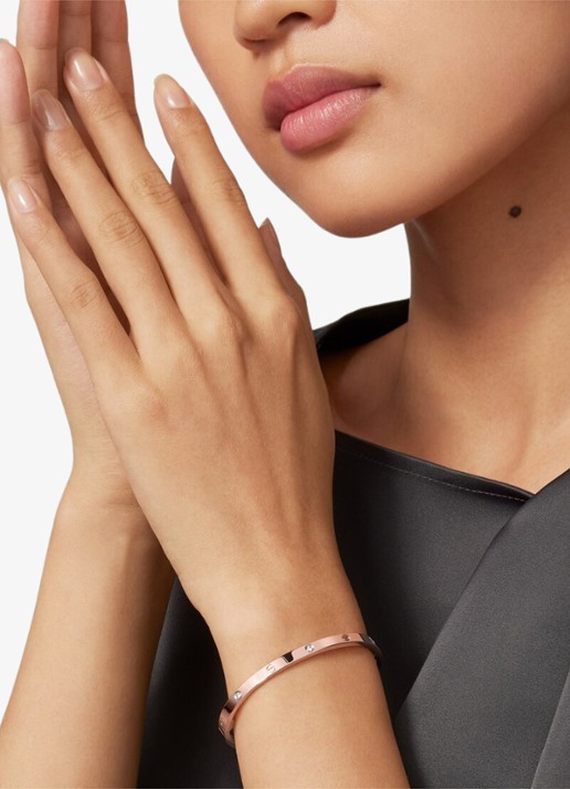 Cartier LOVE Small armband van 18 karaat roségoud met 6 diamanten CRB6079315 - voorkant 2 roségoud