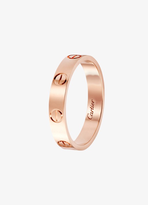 Cartier LOVE trouwring, klein model van 18 karaat roségoud CRB4085200 - achterkant roségoud