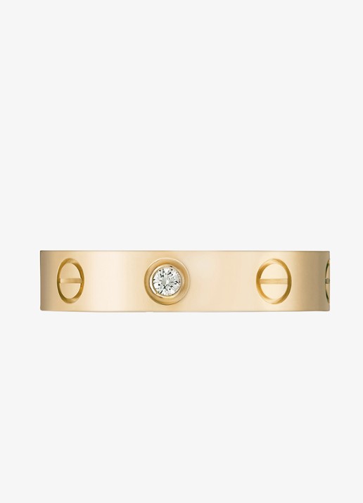 Cartier LOVE trouwring, small model van 18 karaat geelgoud met 0.02 ct diamant CRB40561 - detail 3 geelgoud