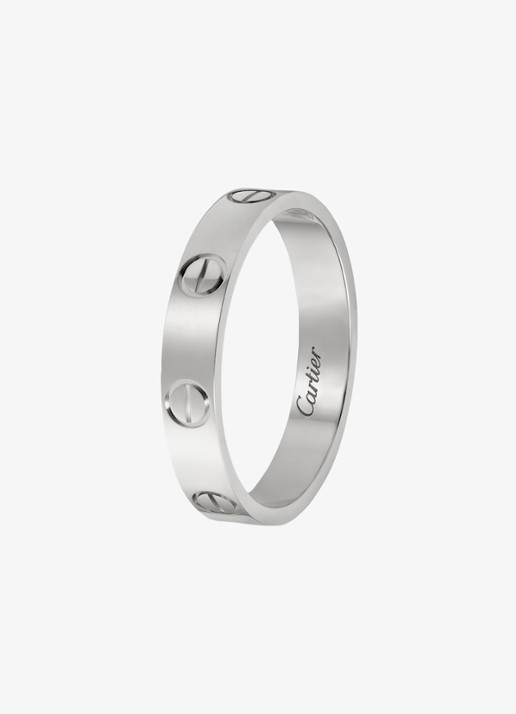 Cartier LOVE trouwring, small model van 18 karaat witgoud CRB40851 - achterkant 8 witgoud