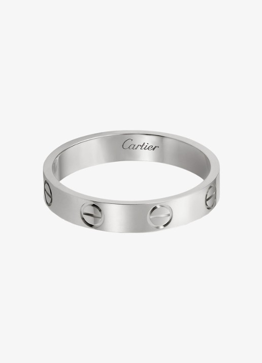 Cartier LOVE trouwring, small model van 18 karaat witgoud CRB40851