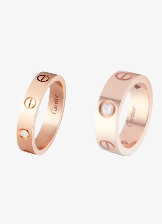 Cartier LOVE trouwring van 18 karaat roségoud met 0,02 ct diamant CRB40507 - detail 4 roségoud