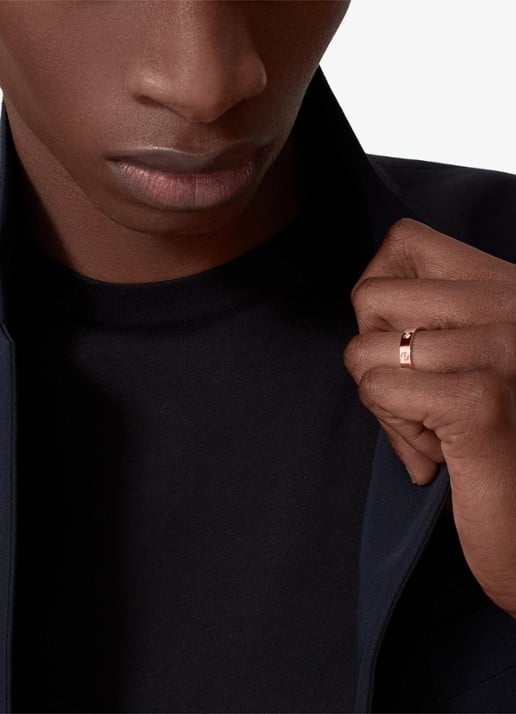 Cartier LOVE trouwring van 18 karaat roségoud met 0,02 ct diamant CRB40507 - voorkant 8 roségoud
