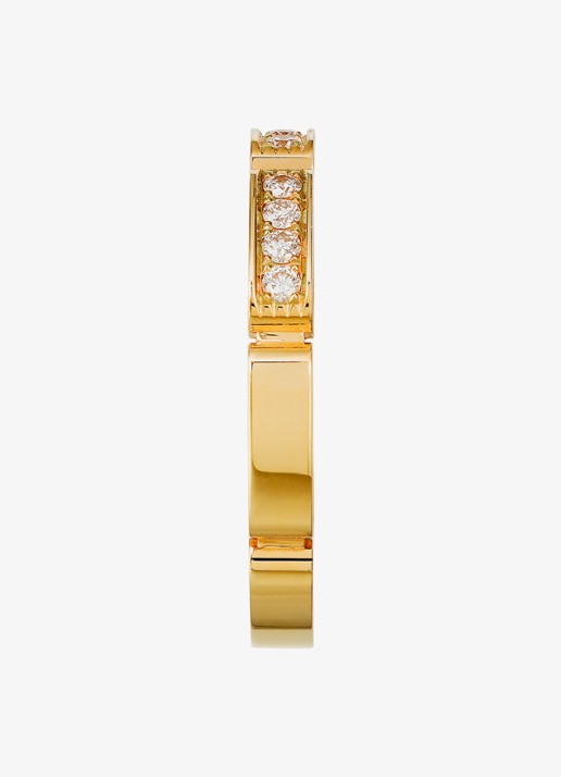 Cartier Maillon Panthère trouwring van 18 karaat geelgoud met 0.15 ct diamant CRB4221100 - achterkant geelgoud
