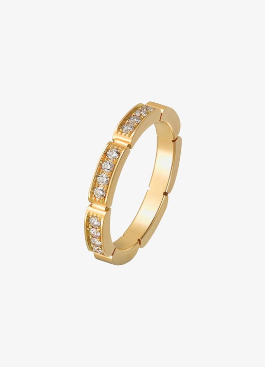 Cartier Maillon Panthère trouwring van 18 karaat geelgoud met 0.15 ct diamant CRB4221100 - detail 2 geelgoud