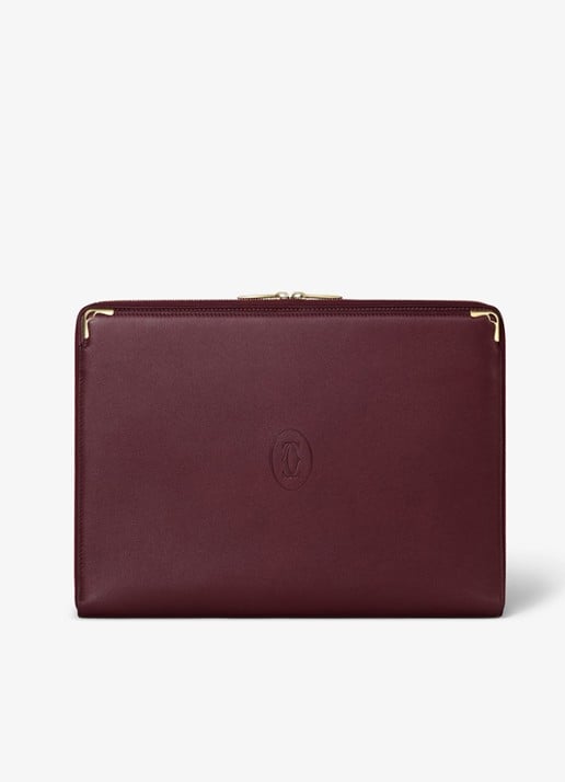 Cartier Must de Cartier portfolio van kalfsleer CRL1002265 - voorkant 7 bordeauxrood